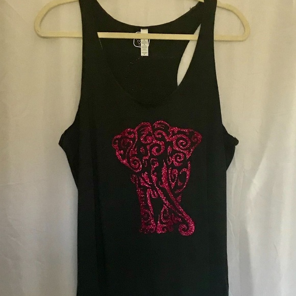 Racerback Relaxed Fit Tank HTV+Embellishment NWOT - Picture 2 of 8